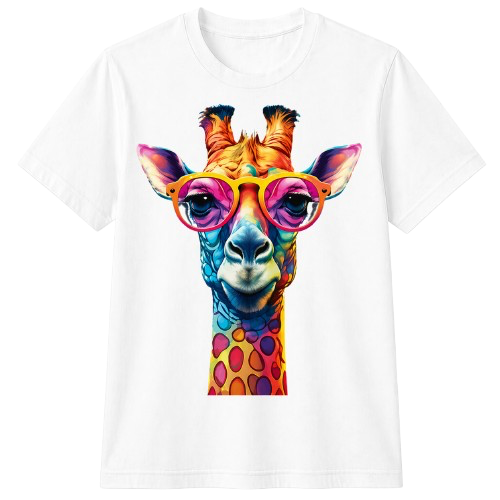 T-shirt Girafe À Lunettes
