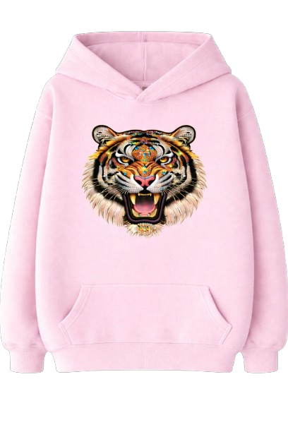 Sweat À Capuche Tiger Strass