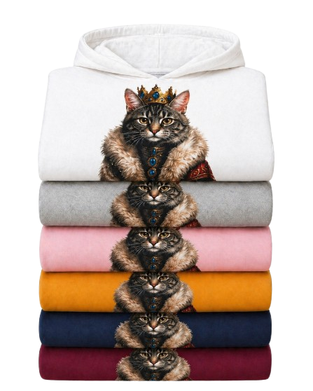 Sweat À Capuche chat couronne