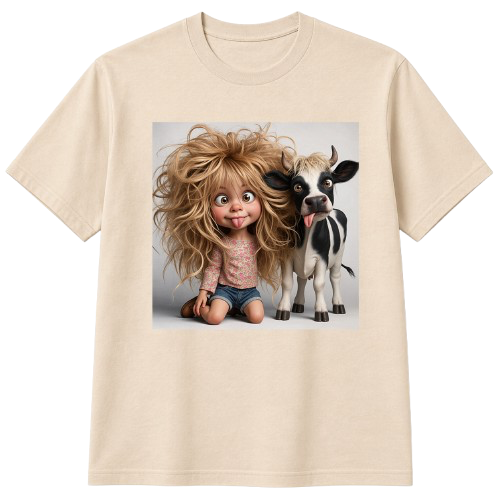 T-shirt Fille Et Vache