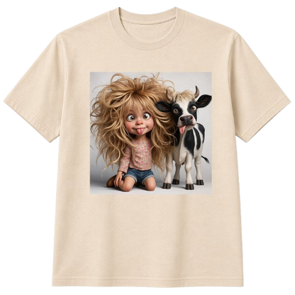 T-shirt Fille Et Vache