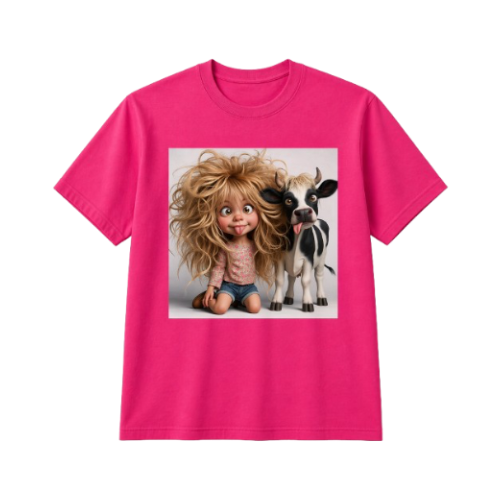 T-shirt Fille Et Vache