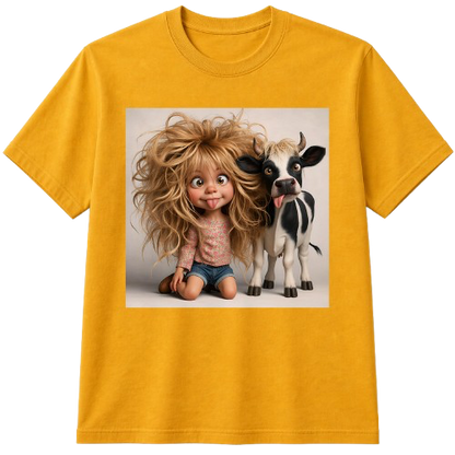 T-shirt Fille Et Vache