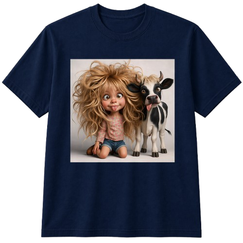 T-shirt Fille Et Vache