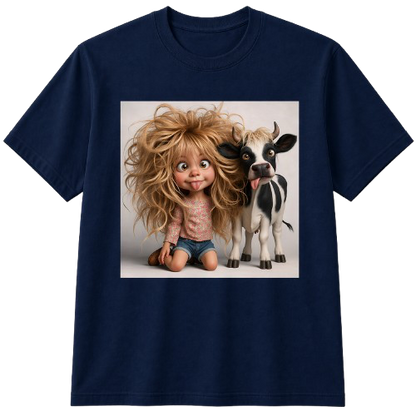 T-shirt Fille Et Vache