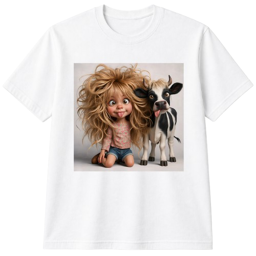 T-shirt Fille Et Vache