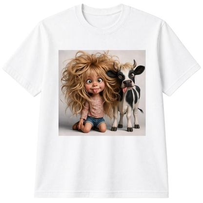 T-shirt Fille Et Vache