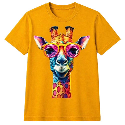 T-shirt Girafe À Lunettes