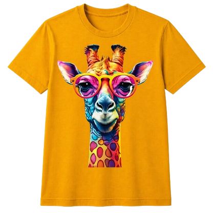 T-shirt Girafe À Lunettes