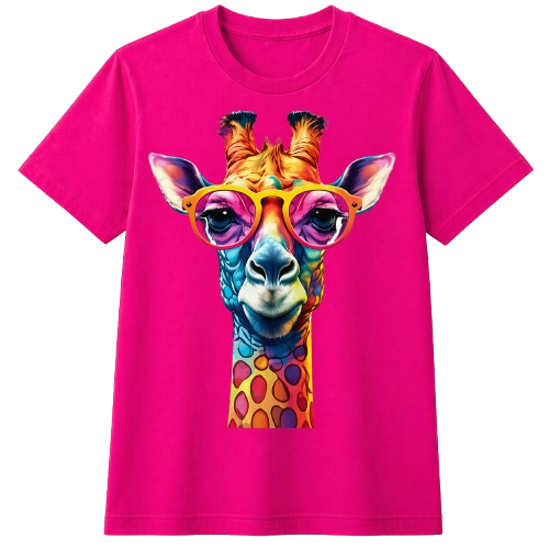 T-shirt Girafe À Lunettes