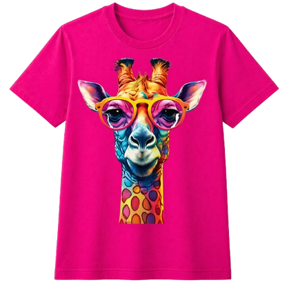 T-shirt Girafe À Lunettes