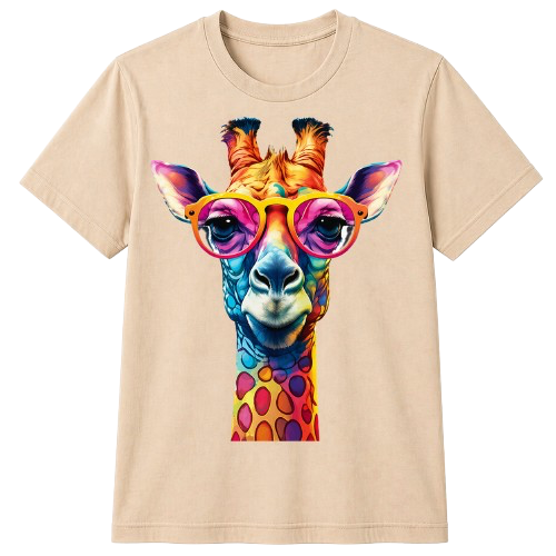 T-shirt Girafe À Lunettes