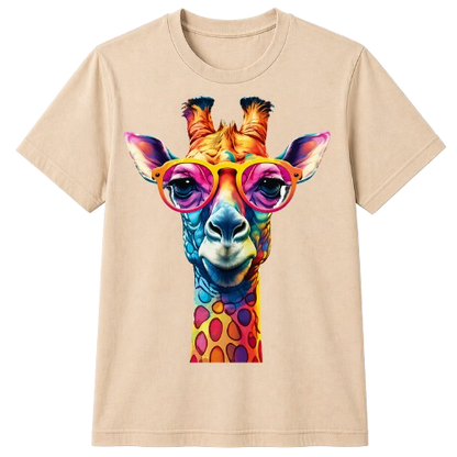 T-shirt Girafe À Lunettes