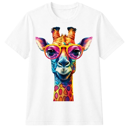 T-shirt Girafe À Lunettes
