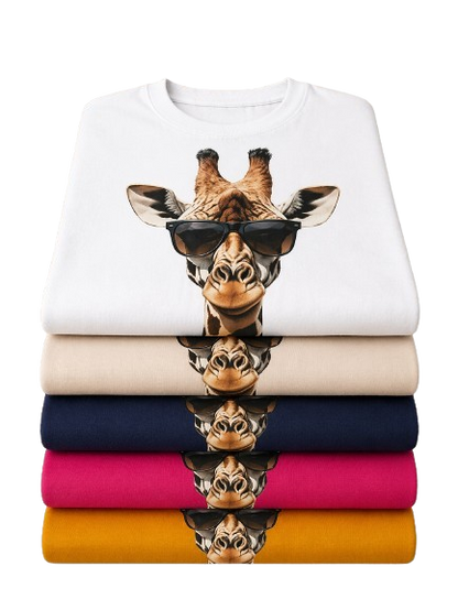T-shirt Girafe À Lunettes