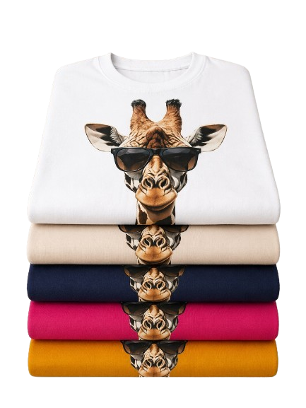 T-shirt Girafe À Lunettes