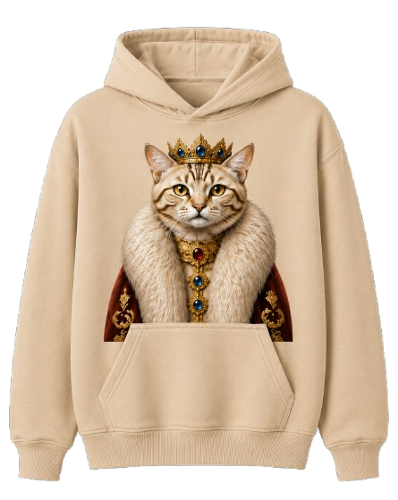 Sweat À Capuche Chat Blanc