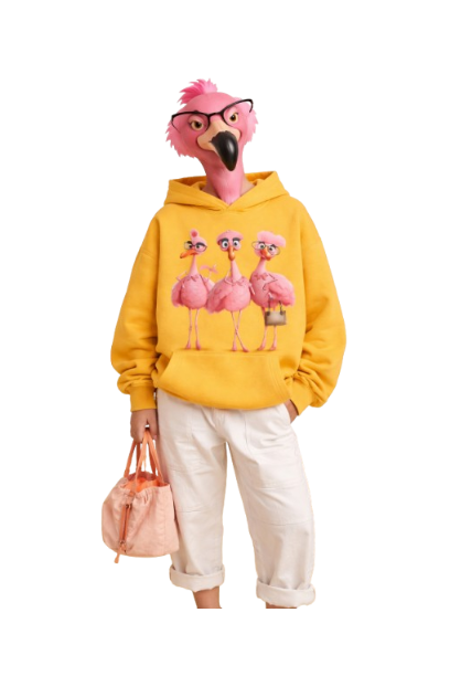 Sweat À Capuche Flamant Rose Cute