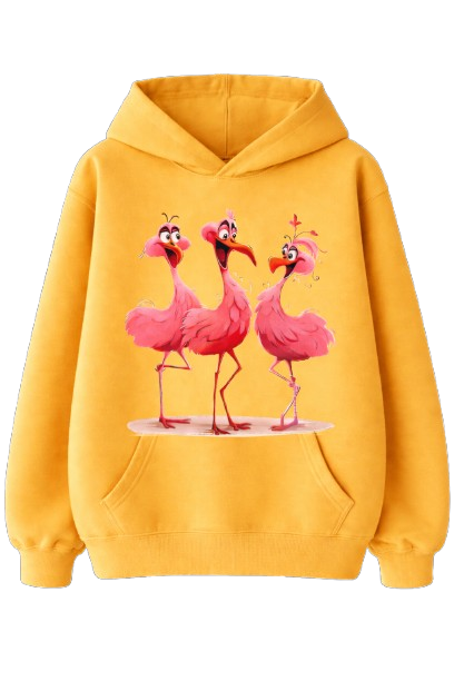 Sweat À Capuche Flamant Rose
