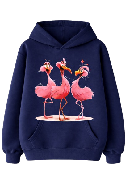Sweat À Capuche Flamant Rose