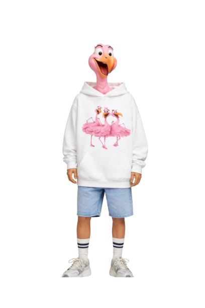 Sweat À Capuche Flamingo Trio