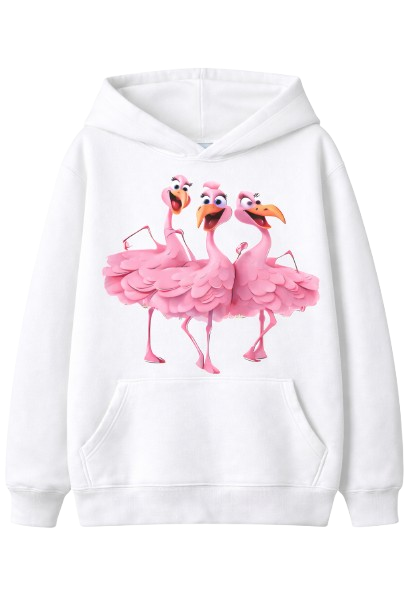 Sweat À Capuche Flamingo Trio