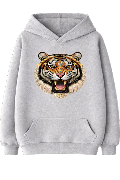 Sweat À Capuche Tiger Strass
