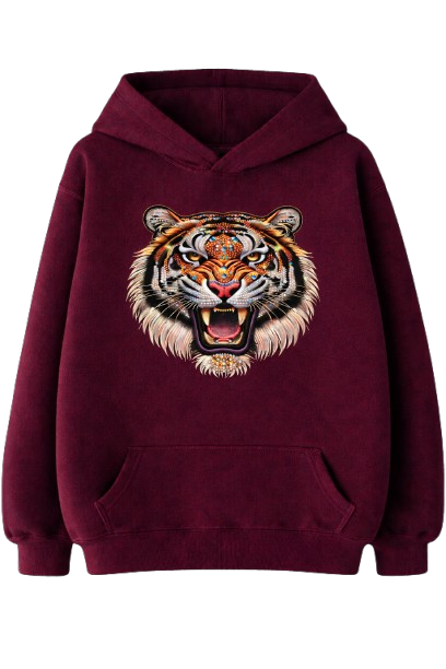 Sweat À Capuche Tiger Strass
