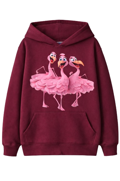 Sweat À Capuche Flamingo Trio