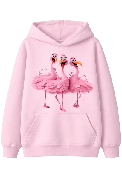 Sweat À Capuche Flamingo Trio
