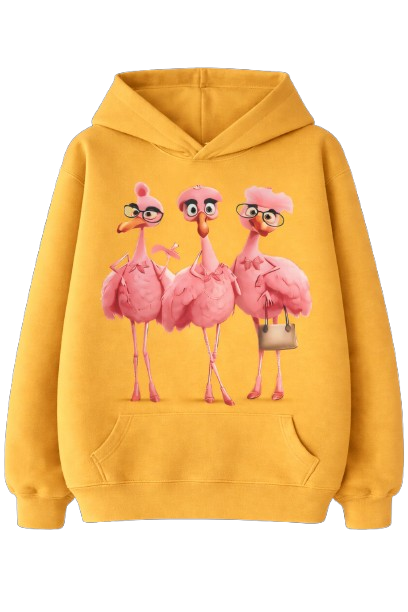 Sweat À Capuche Flamant Rose Cute