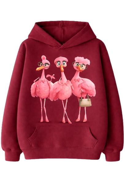 Sweat À Capuche Flamant Rose Cute
