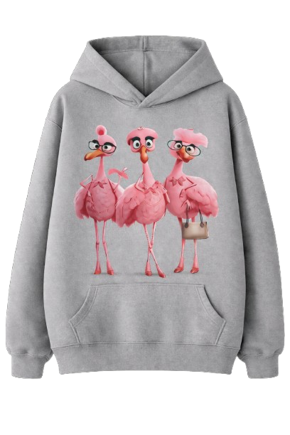 Sweat À Capuche Flamant Rose Cute