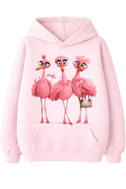 Sweat À Capuche Flamant Rose Cute