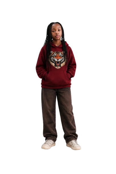 Sweat À Capuche Tiger Strass
