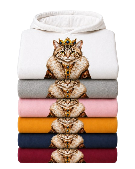 Sweat À Capuche Chat Blanc