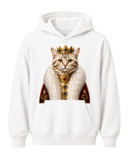 Sweat À Capuche Chat Blanc