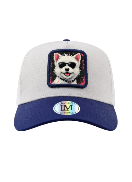Casquette chien blanc