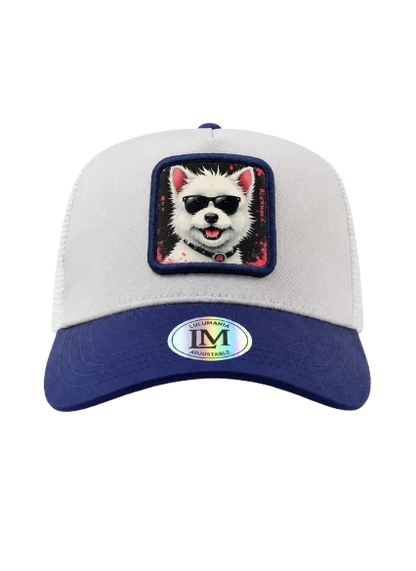 Casquette chien blanc