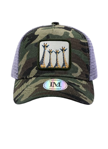 Casquette camouflage girafe