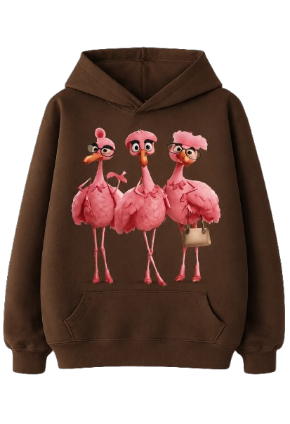 Sweat À Capuche Flamant Rose Cute