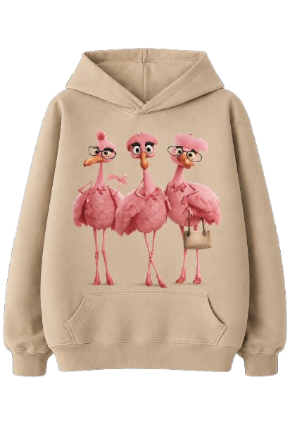 Sweat À Capuche Flamant Rose Cute