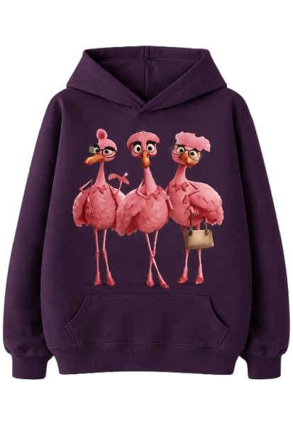 Sweat À Capuche Flamant Rose Cute